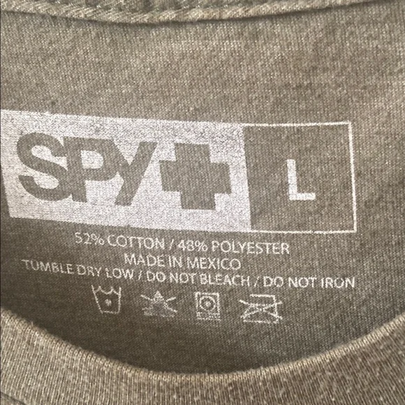 SPY Olive Green Men's T-Shirt - Picture 2 of 3
